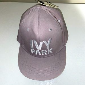 Ivy Park snap back hat purple, one size fits all